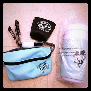 Pink Retro Water Bottle &+ Fanny Pack With Koozie